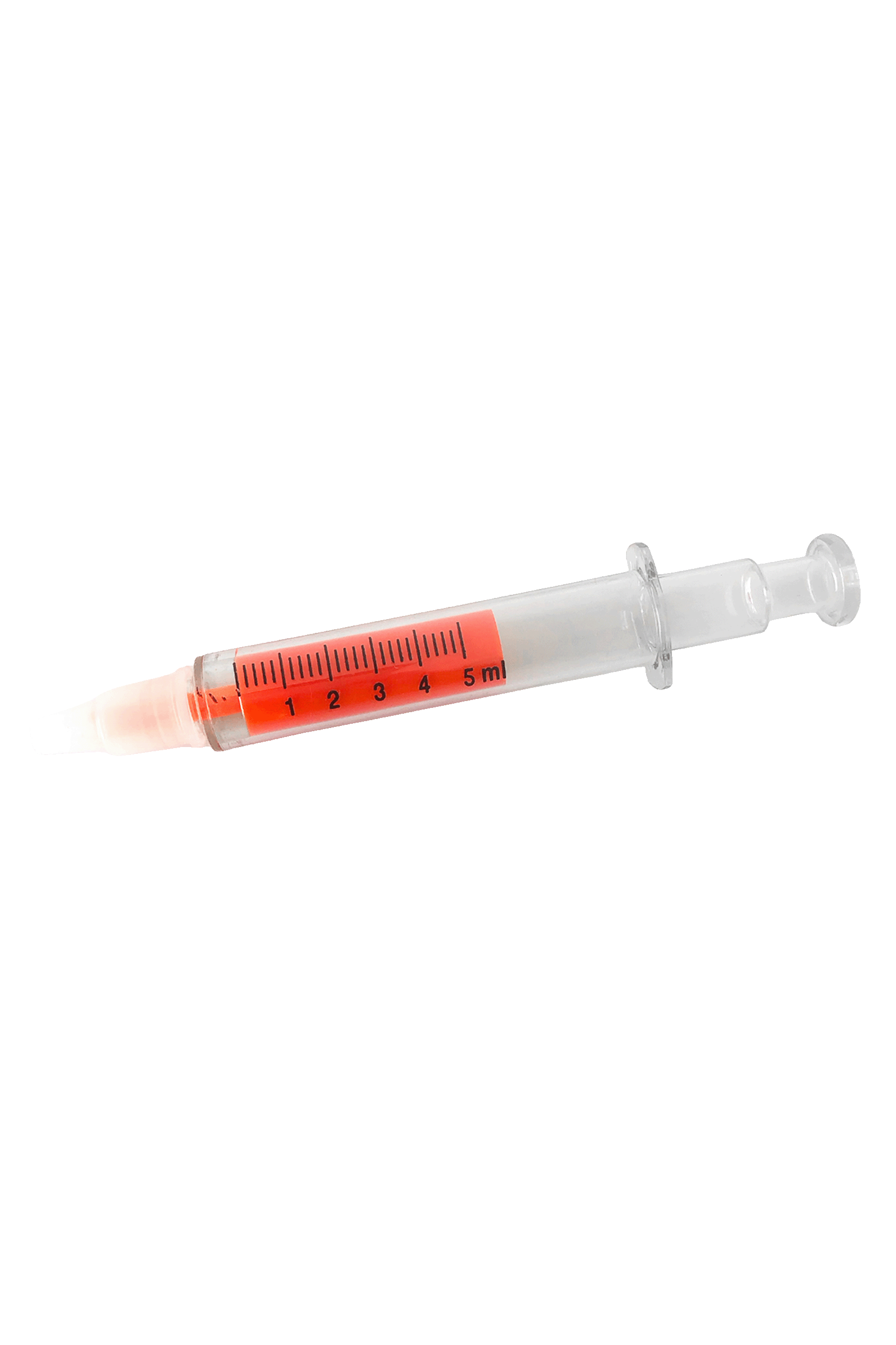 Enfermania surligneur seringue fluo gros jaune pointe biseautée