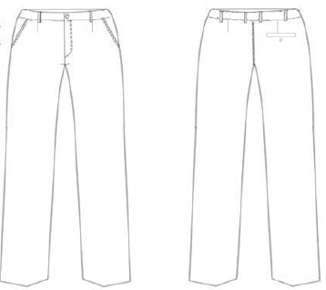 Gary's Pants Waiter Clip pantalon serveur noir