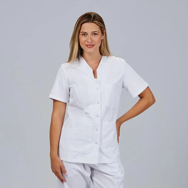 Gary's Oporto blouse médicale femme blanche pressions taille M