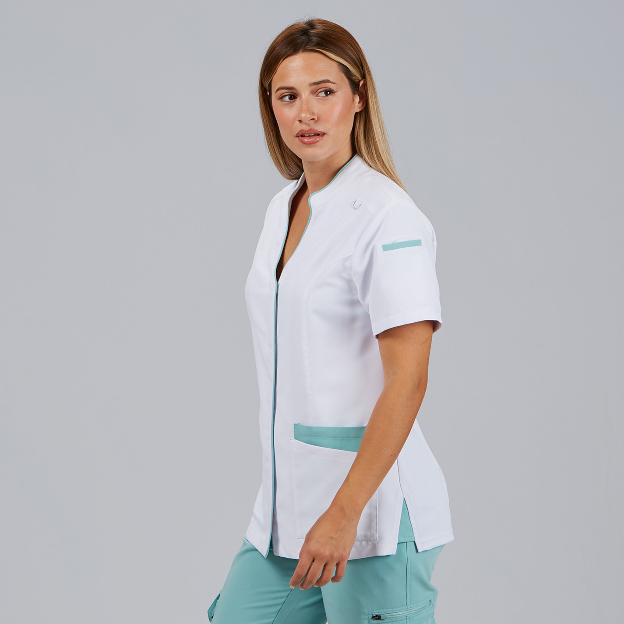 Gary's Ylena Blouse Médicale Femme Manches Courtes Bleu Maya