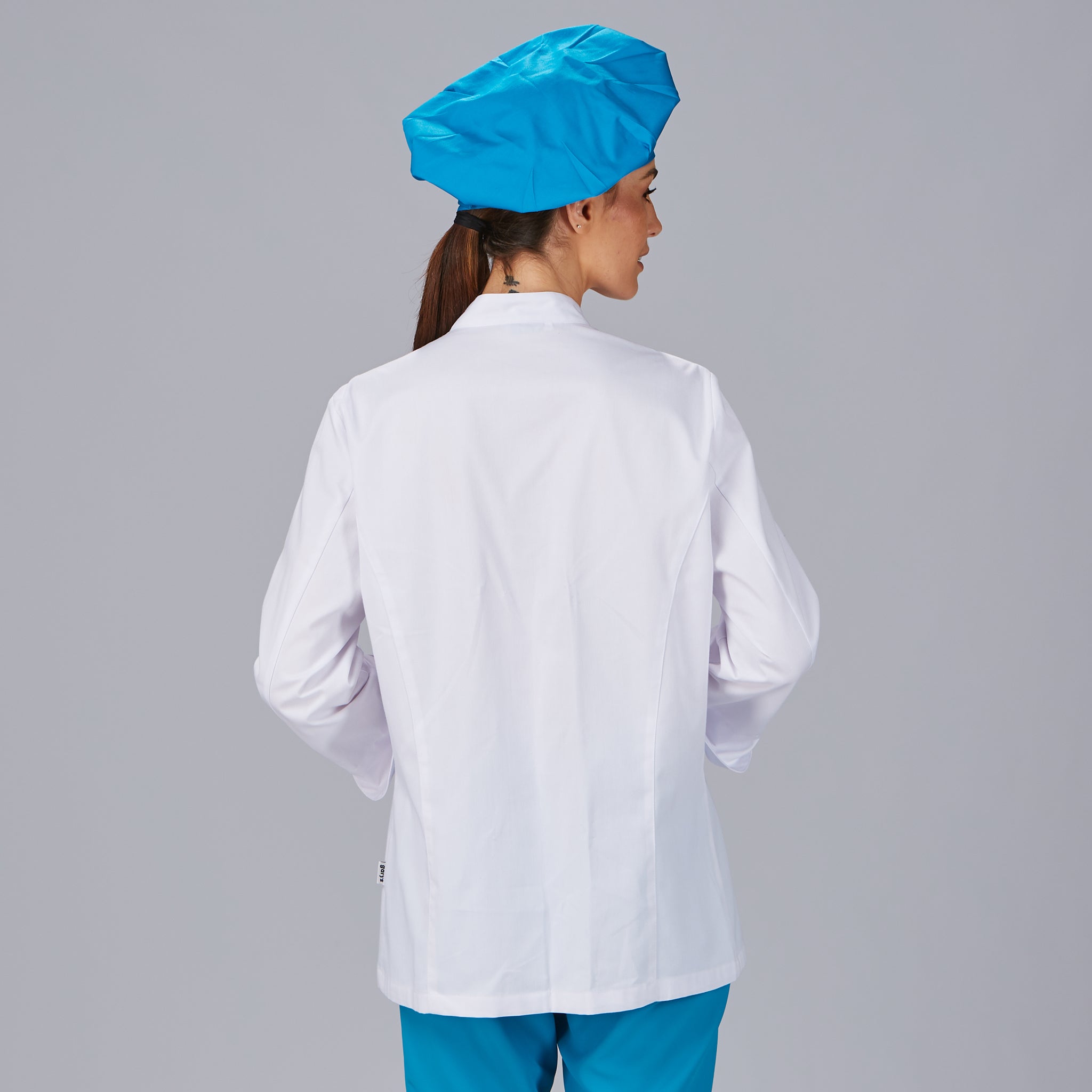 GARY'S Niza veste cuisine femme croisée noire manches longues