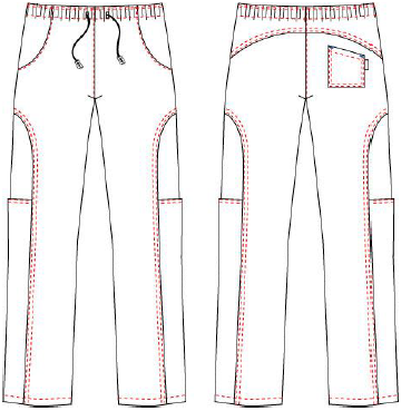 GARY'S Pants pantalon cuisine Zafiro denim cordon