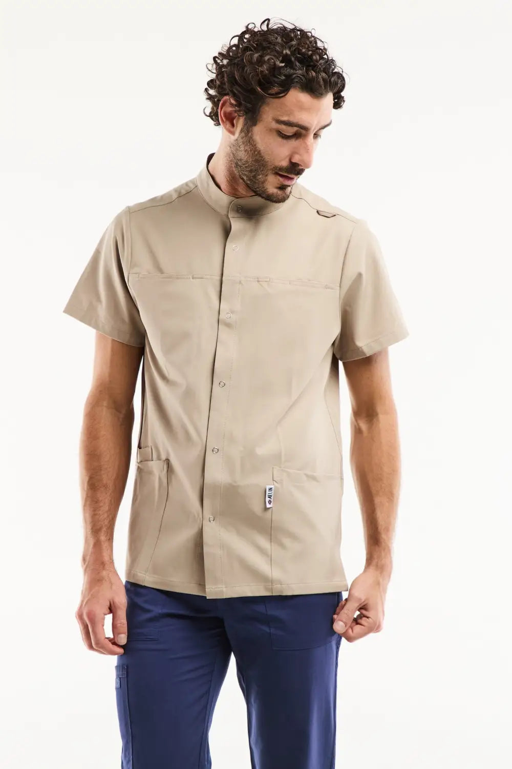 Aelin Noah blouse médicale homme sable stretch