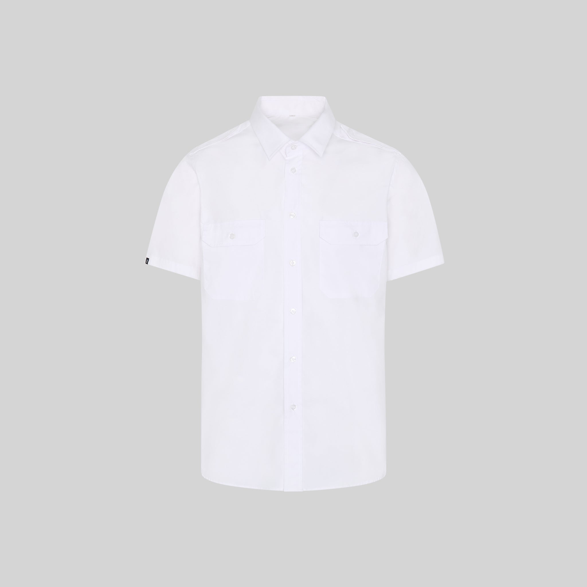 GARY'S chemise travail unisexe blanche épaulettes