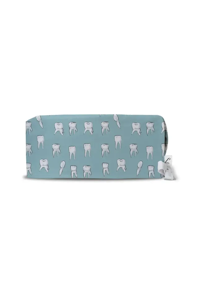 Aelin Paris calot de bloc vert turquoise imprimé dents
