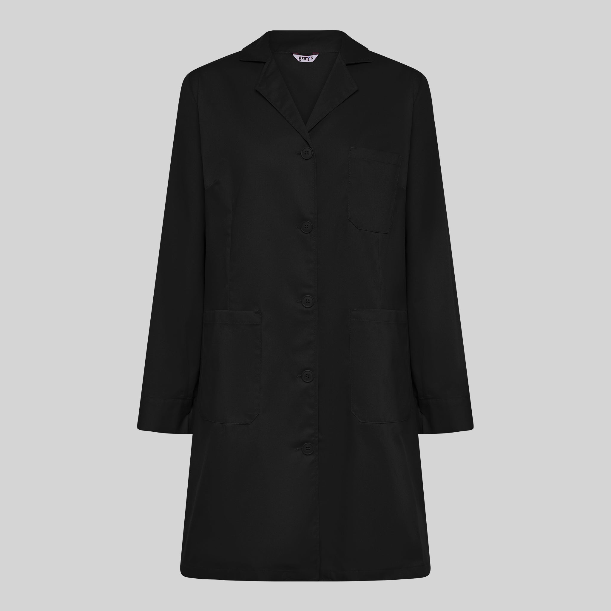 GARY'S blouse médicale noire femme manches longues