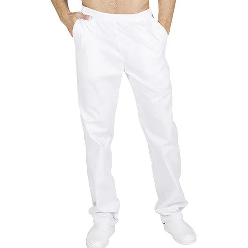 Enfermania Ropa pantalon médical classique blanc ceinture élastique