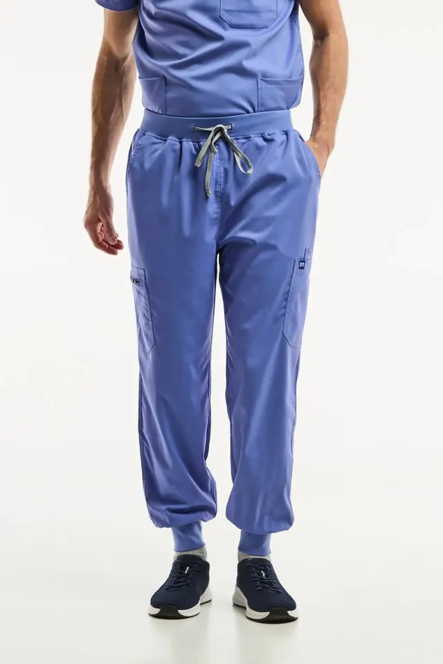 Aelin LUCA Jogger pantalon médical homme bleu stretch