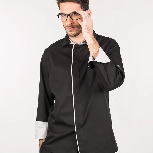 GARY'S Chef Jackets Zeus veste cuisinier noir coton