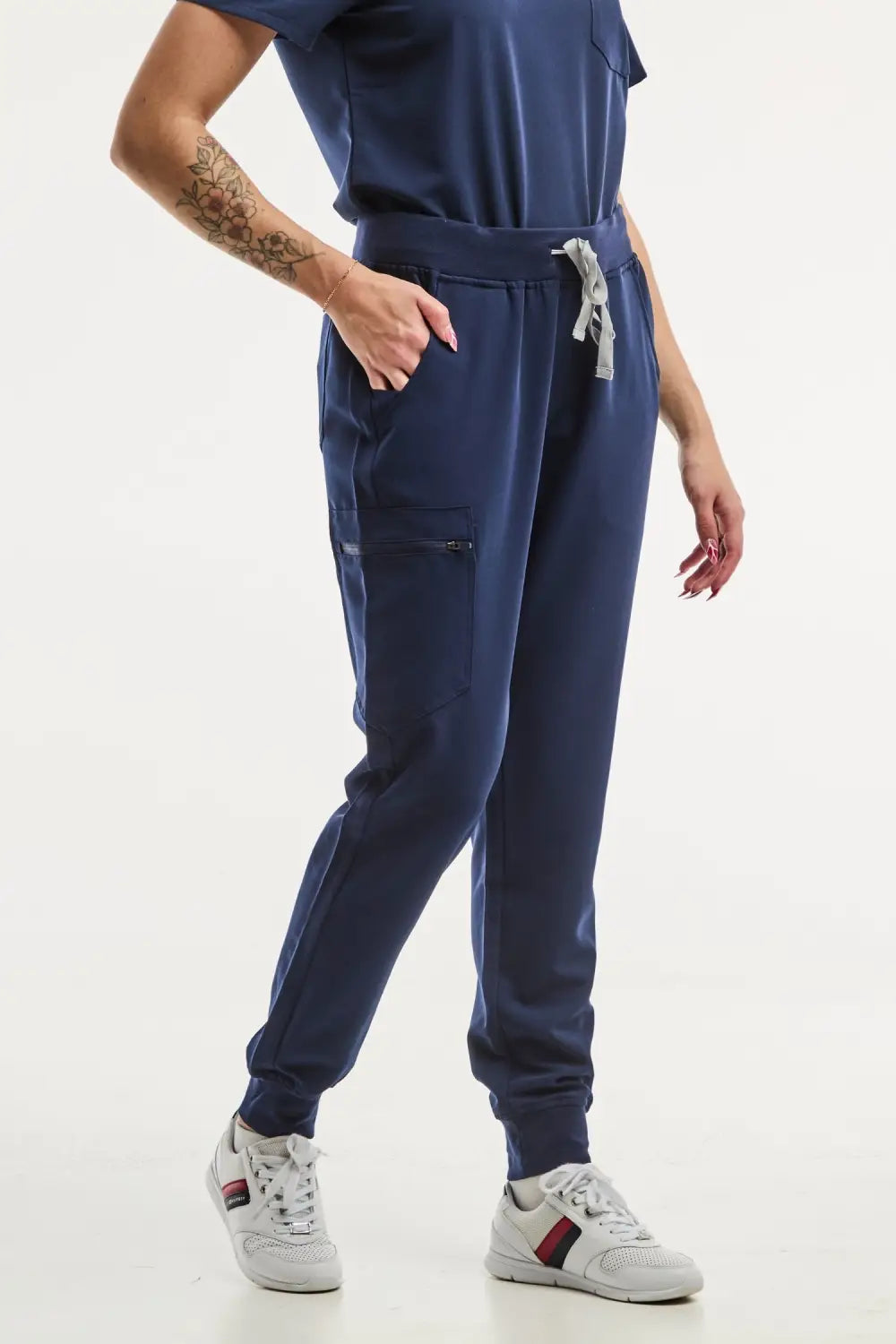 Aelin Paris Tenue Médicale Femme Bleu Marine Stretch