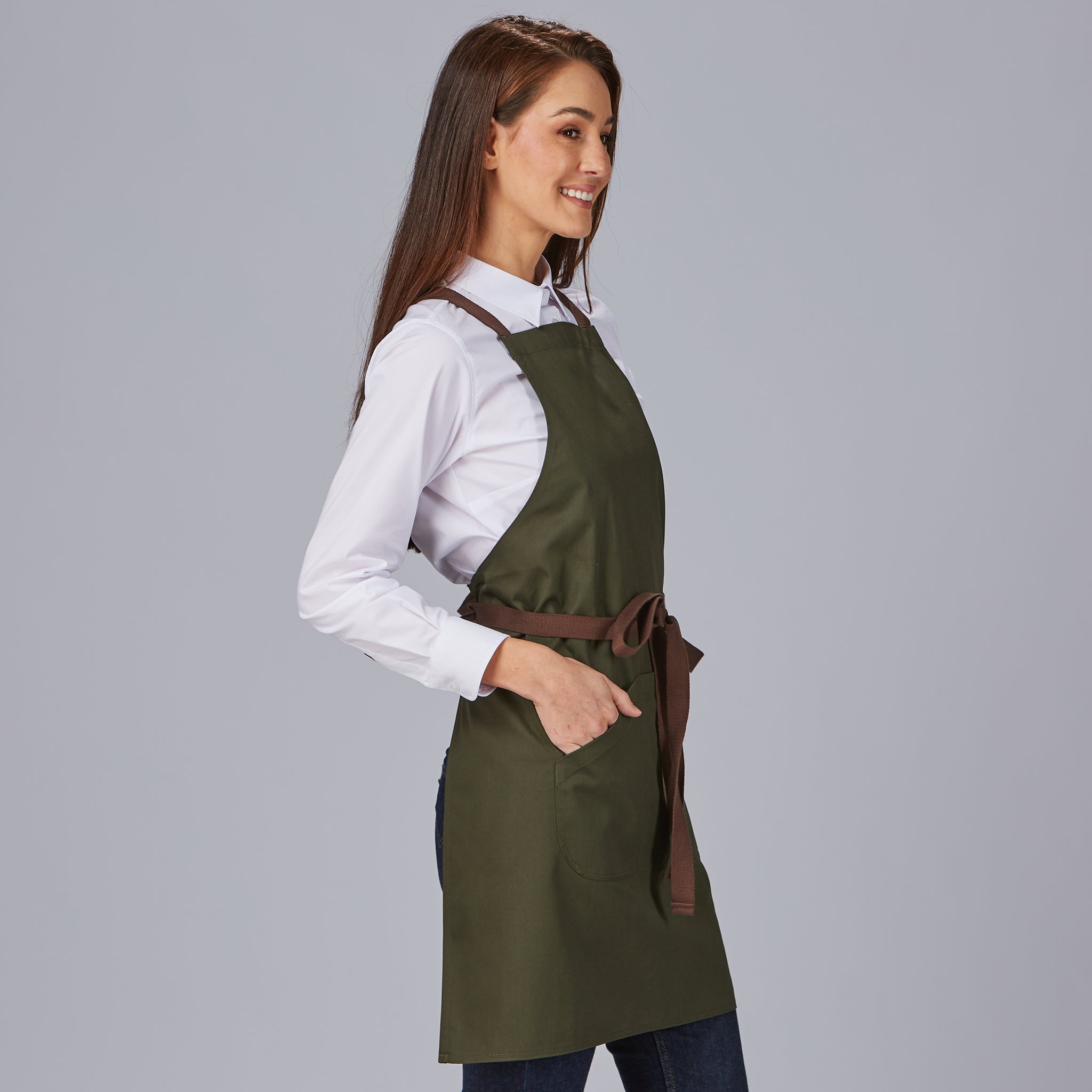 Gary's Aprons tablier bavette marine 88x74cm poches