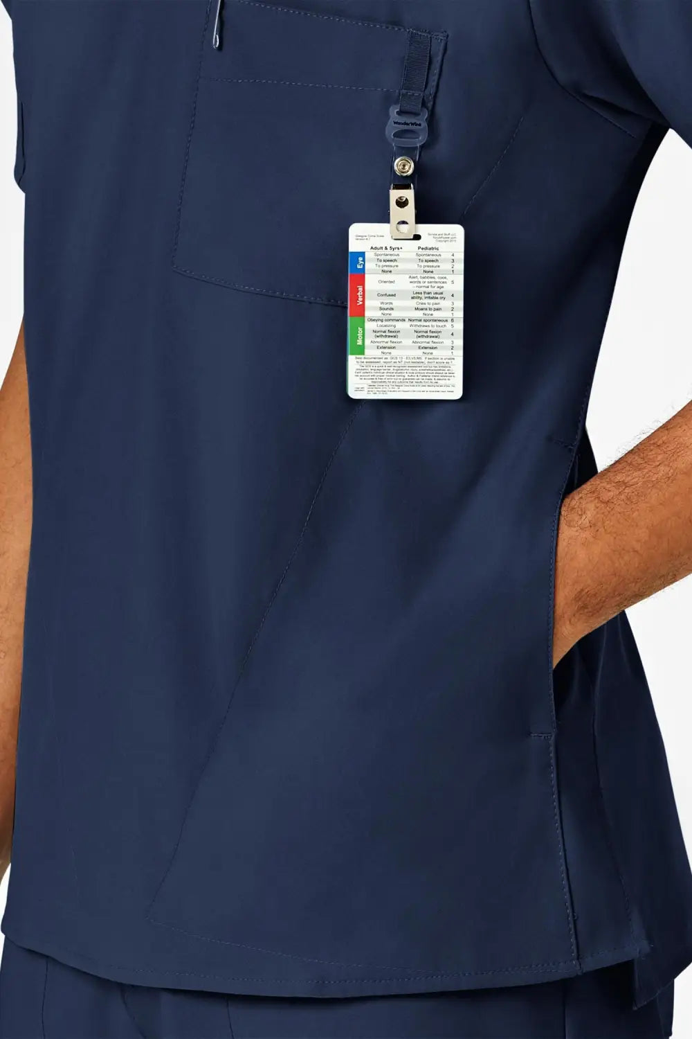 Aelin Luca W123 Tenue médicale homme bleu marine stretch