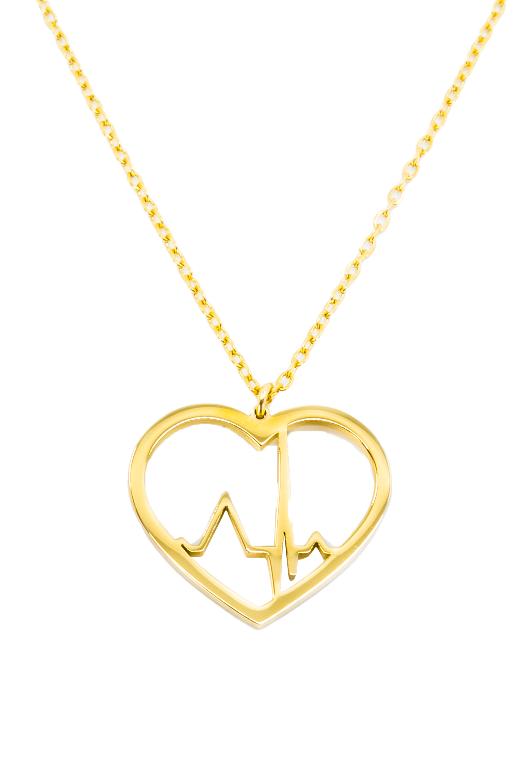 Enfermania Accesorios Cœur Battement collier or 40 cm