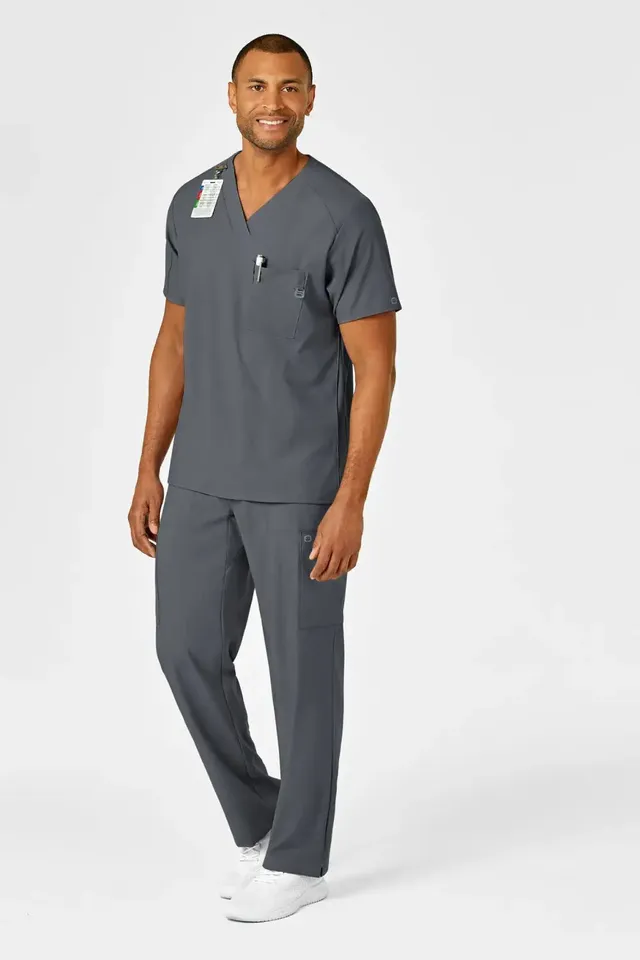 Aelin LUCA W123 Tenue médicale homme gris stretch