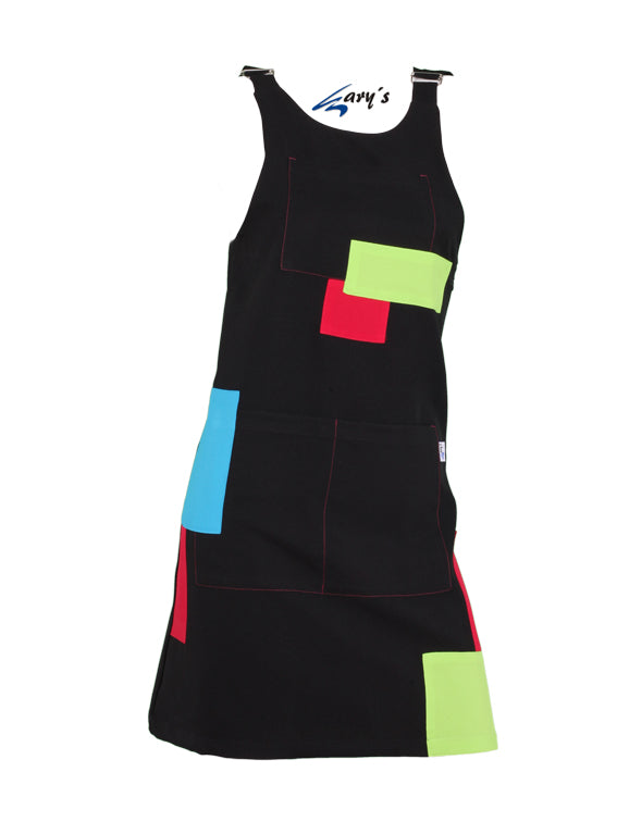 GARY'S robe tablier noire travail chasuble femme