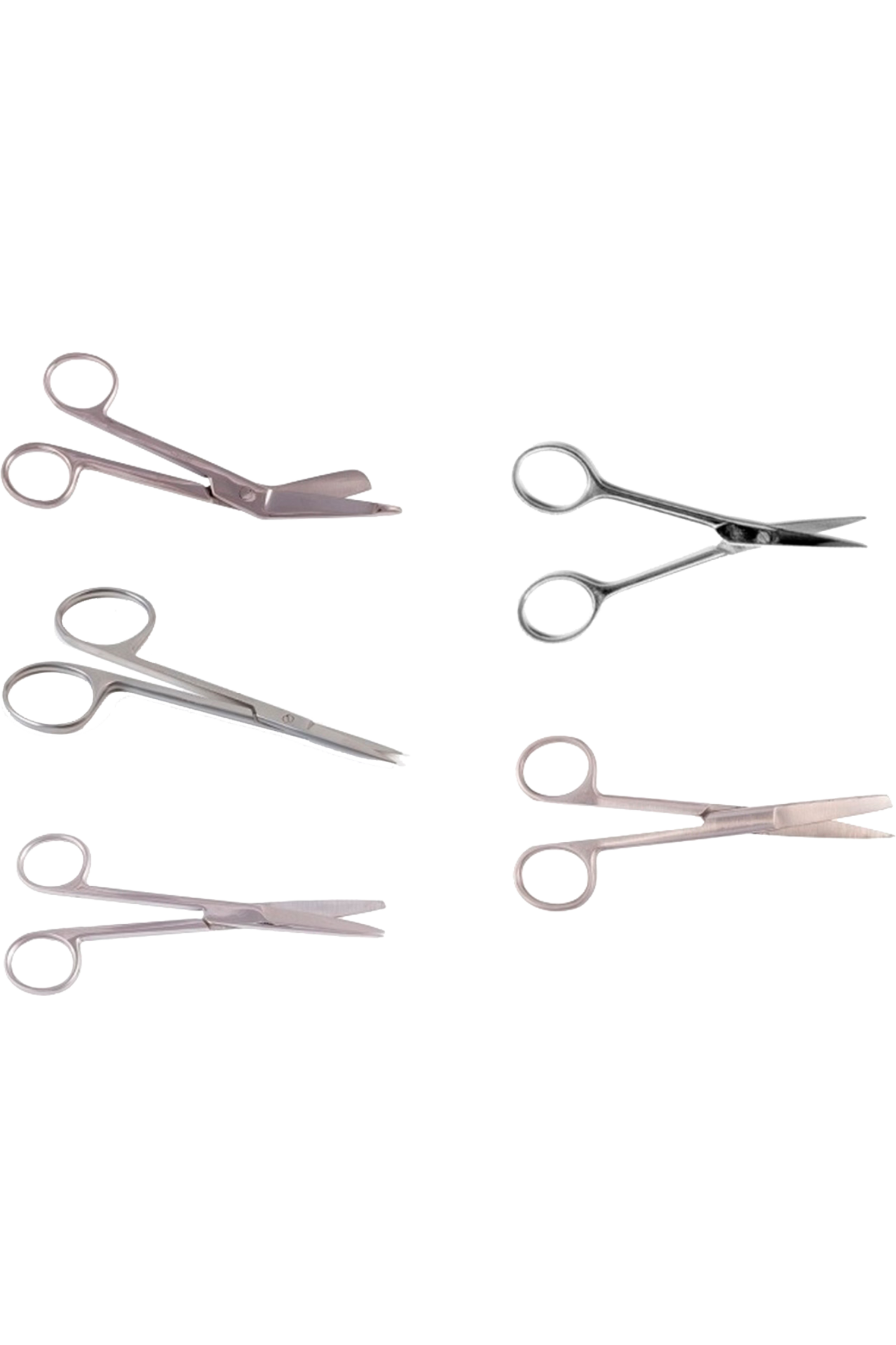 Enfermania Set 5 ciseaux gaucher inox autoclavable