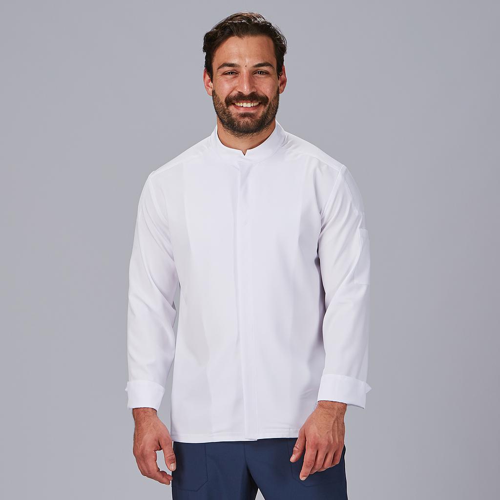 GARY'S Sol veste cuisine unisexe blanche microfibre stretch
