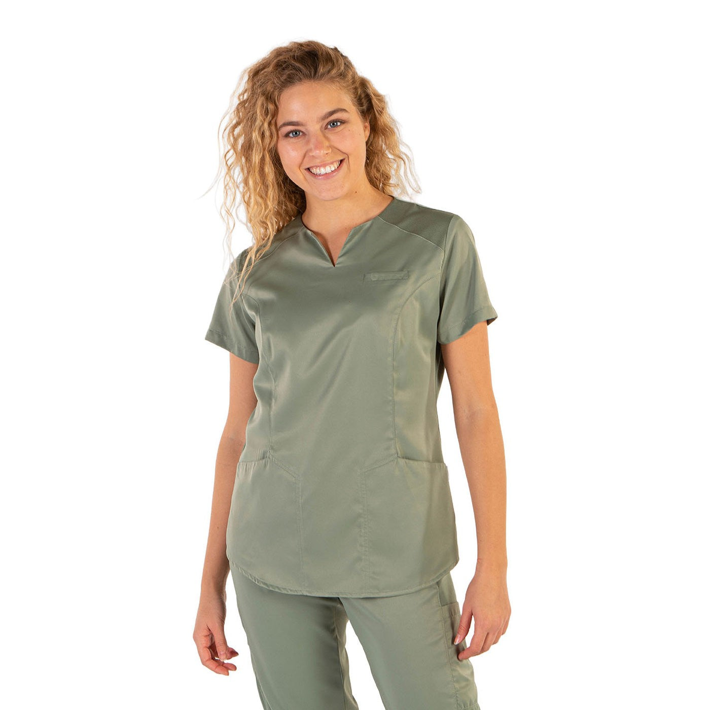 Enfermania blouse médicale femme peach col V 2 poches
