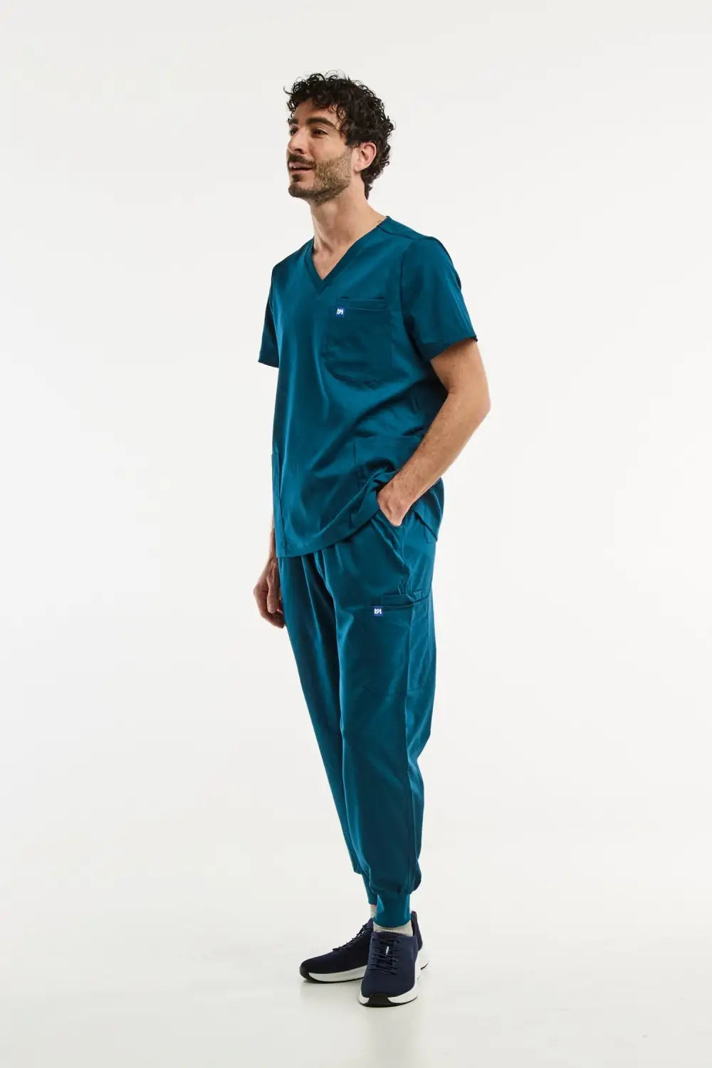 Aelin LUCA tenue médicale homme vert turquoise stretch