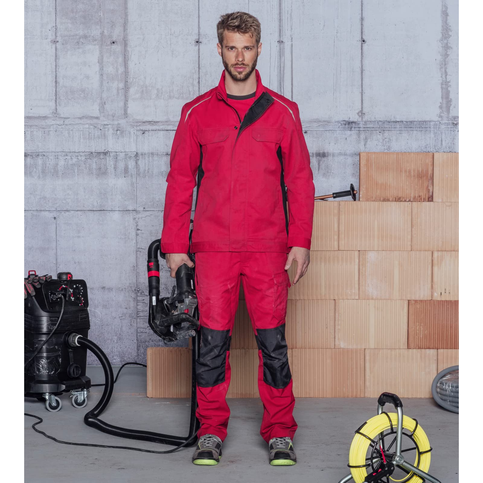 Würth MODYF Cetus pantalon travail rouge/anthracite 48 Cordura
