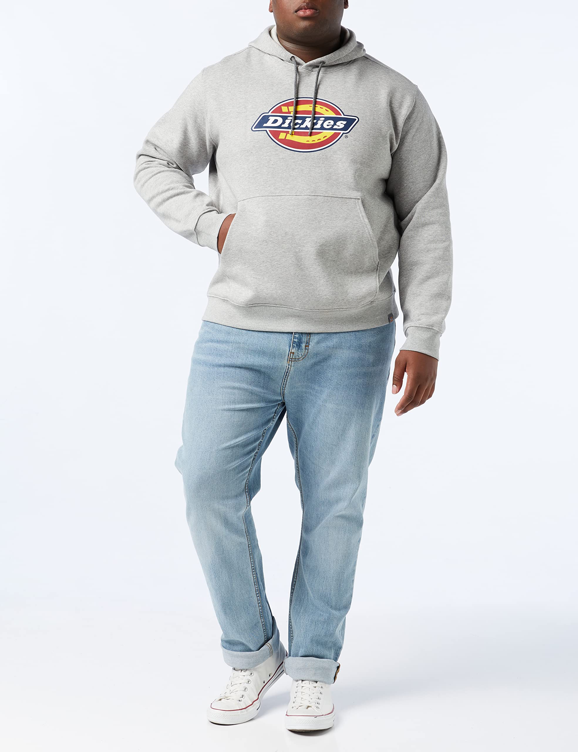 Dickies Front Logo sweat capuche homme gris XXL polaire