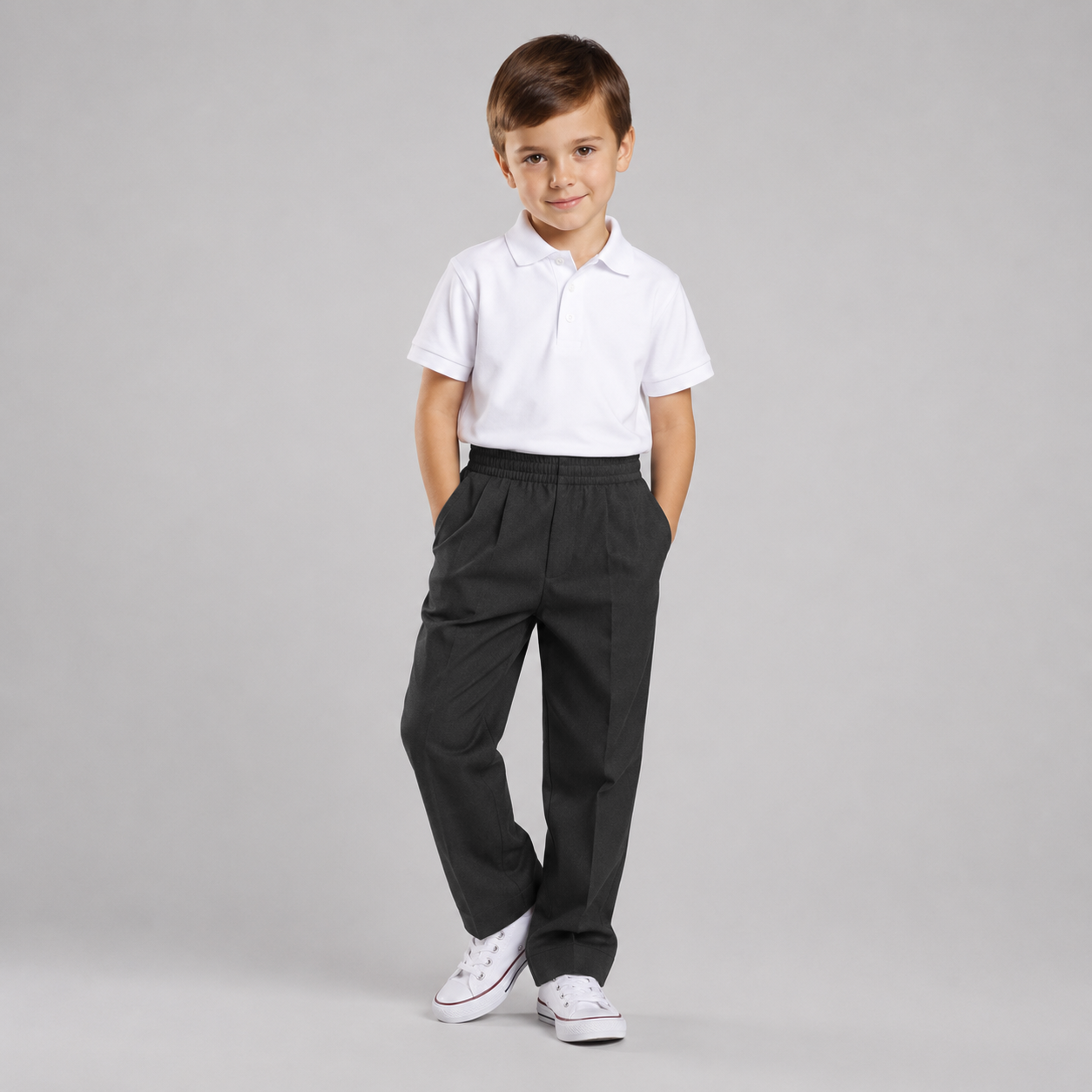 Gary's Pants pantalon scolaire gris clair 0