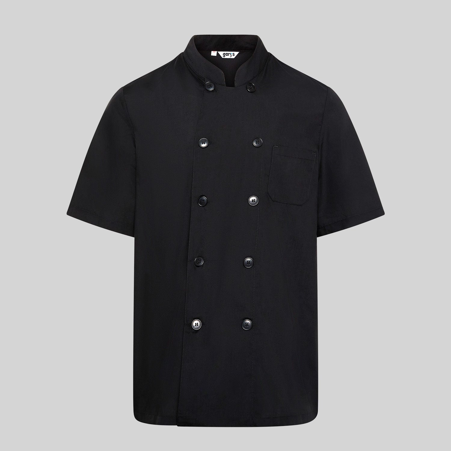 GARY'S Chef Jackets veste cuisine popeline noire S/S manches courtes