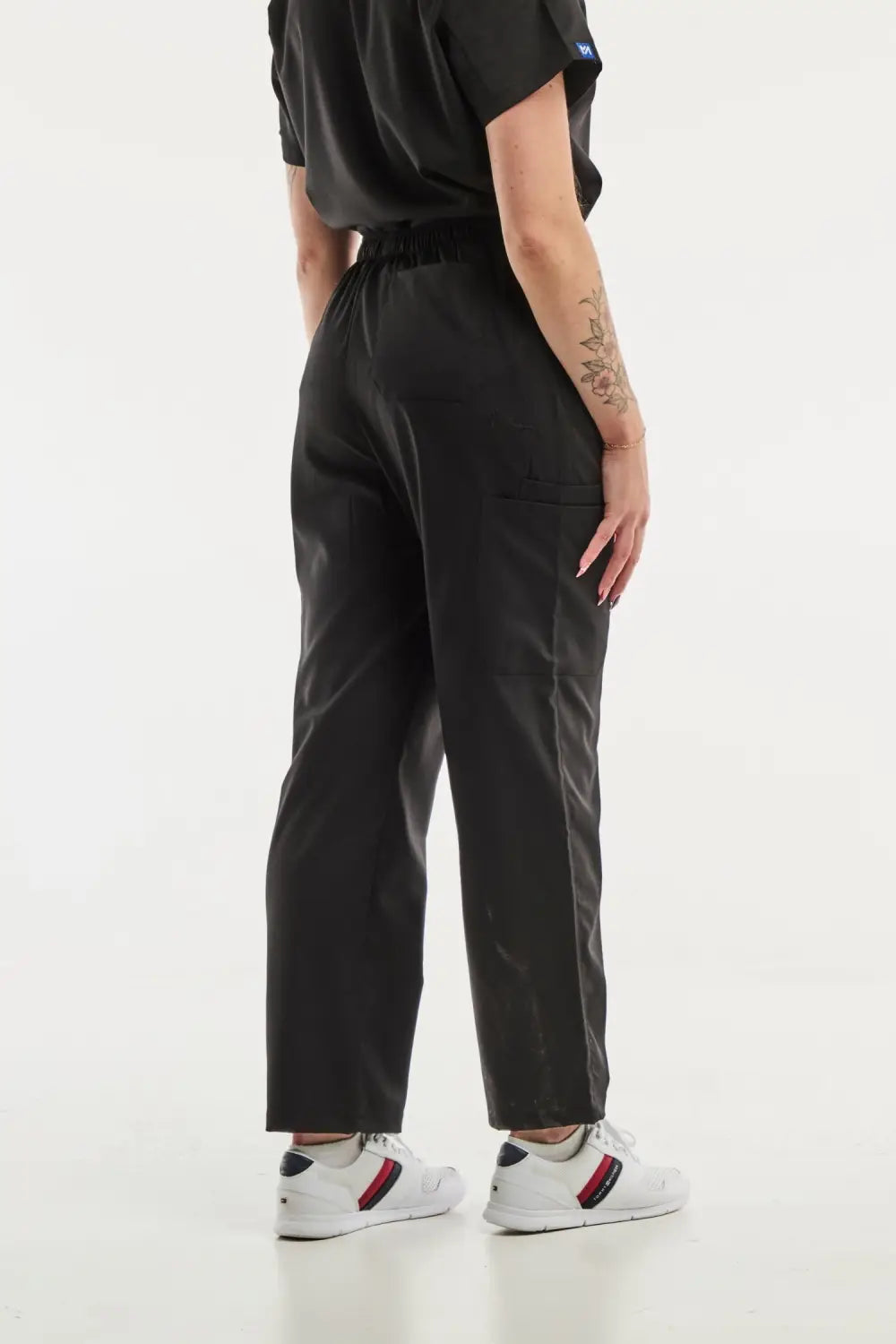 Aelin EMMA pantalon médical femme noir stretch