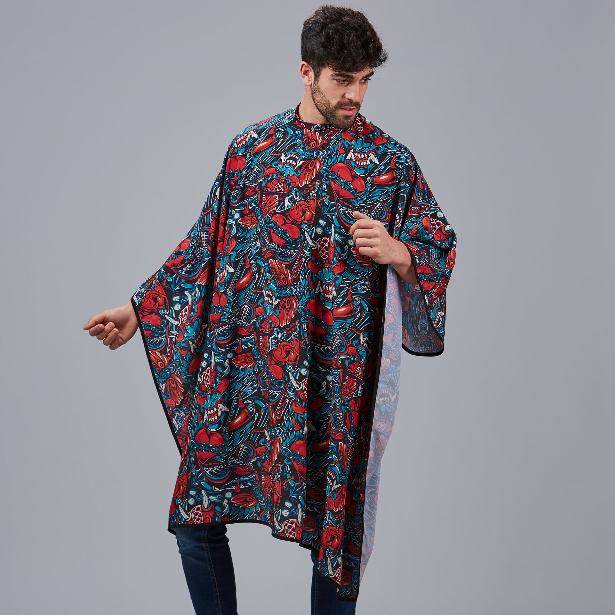 GARY'S Add-Ons Printed cape coiffure Infierno 148 cm
