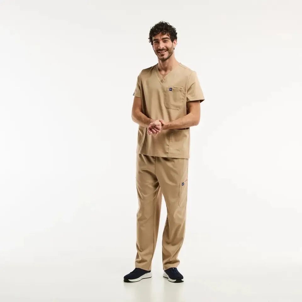 Aelin LUCA tenue médicale homme beige clair stretch