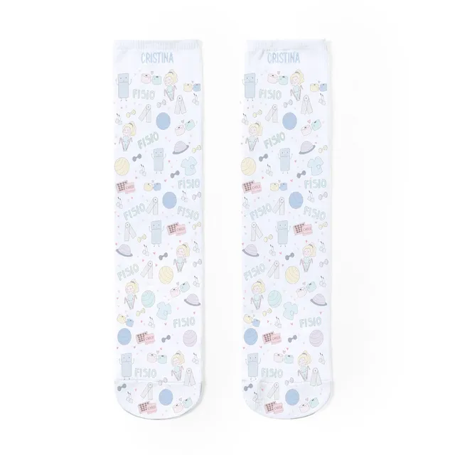 Enfermania Fisio Pastel chaussettes personnalisées S/M pastel