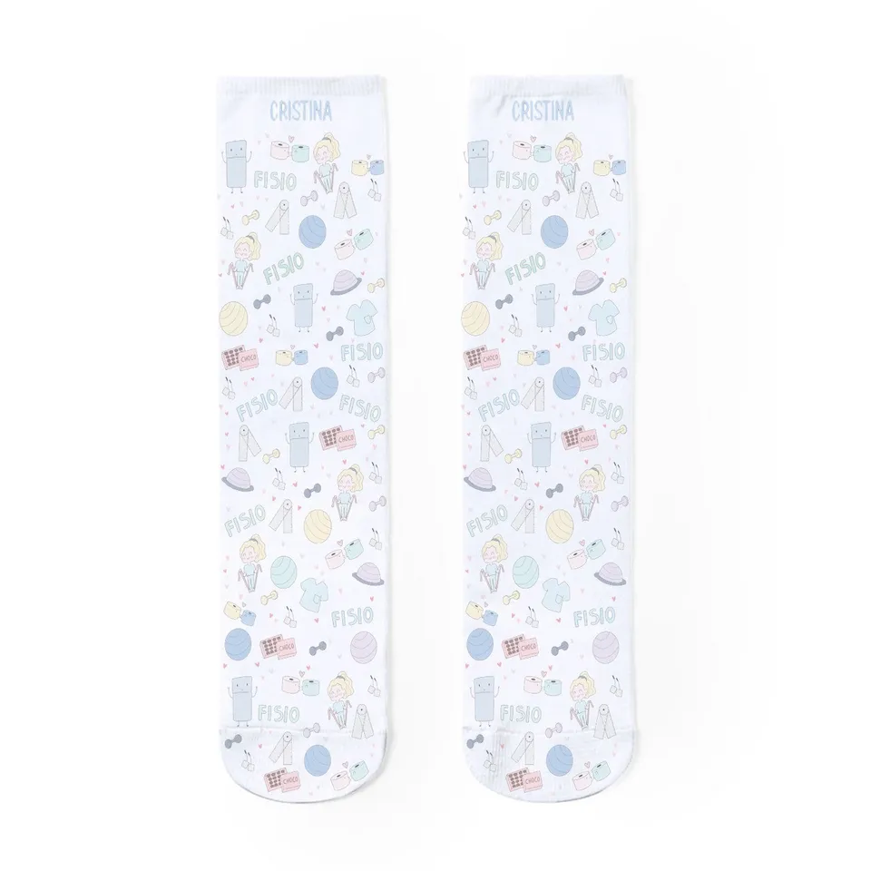 Enfermania Fisio Pastel chaussettes personnalisées S/M pastel
