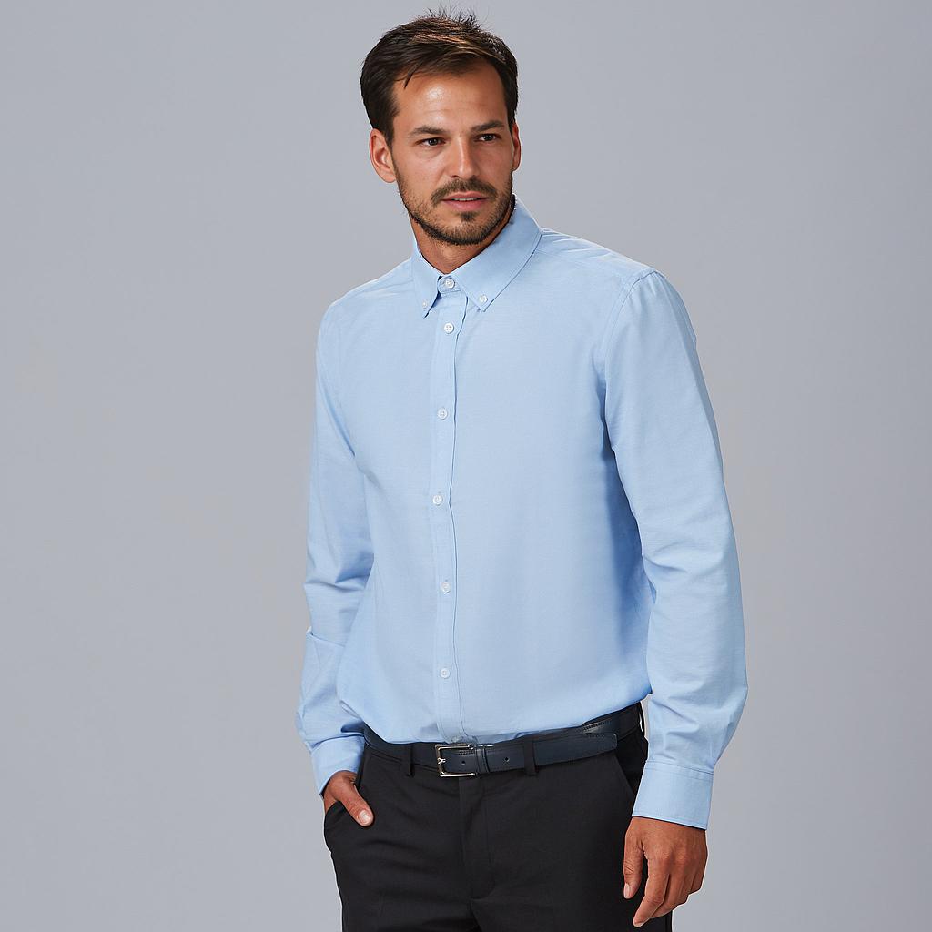 GARY'S Oxford Chemise Homme Blanche Manches Longues