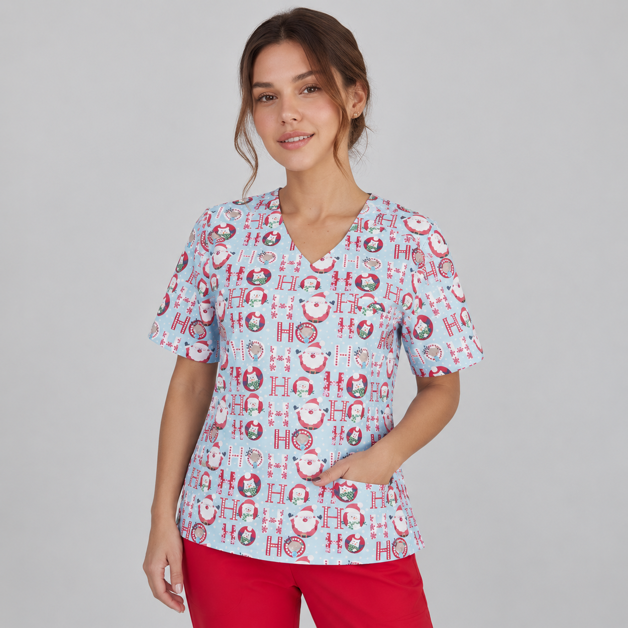 GARY'S Santas blouse médicale unisexe Noël microfibre