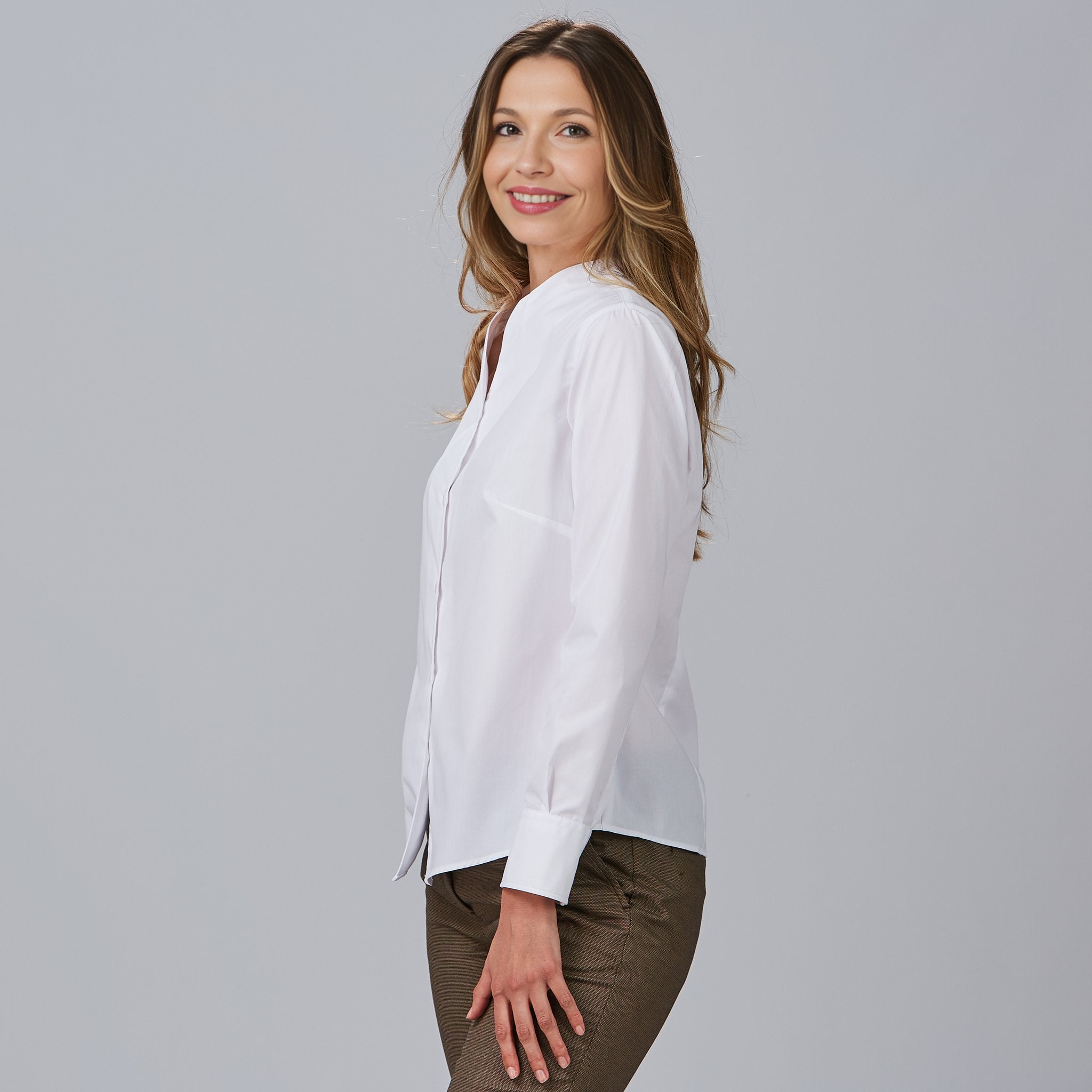 Gary's Rachele chemise travail femme noire stretch coton