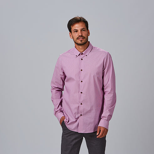 GARY'S Leonardo chemise homme rayée slim marine stretch