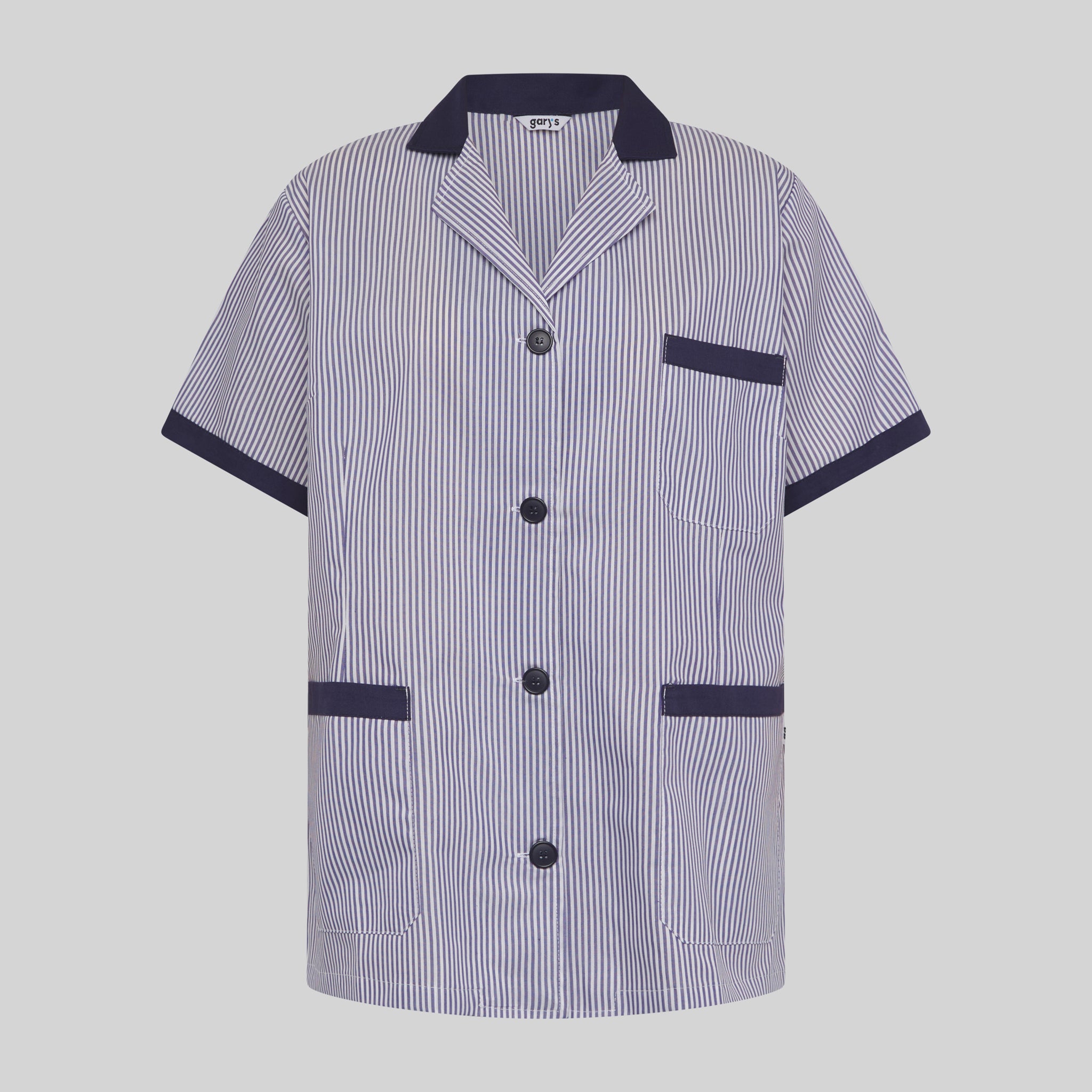 Gary's Robes blouse médicale femme Vichy marine manches courtes