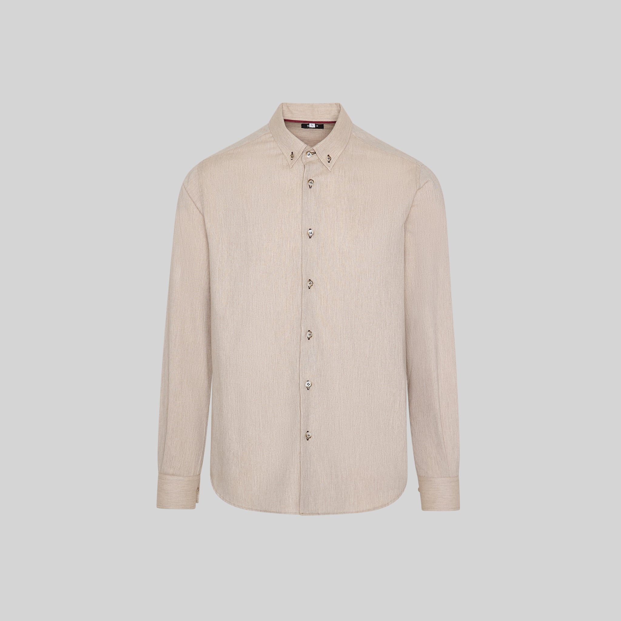 Gary's Giacomo Chemise Homme Slim Sable Manche Longue