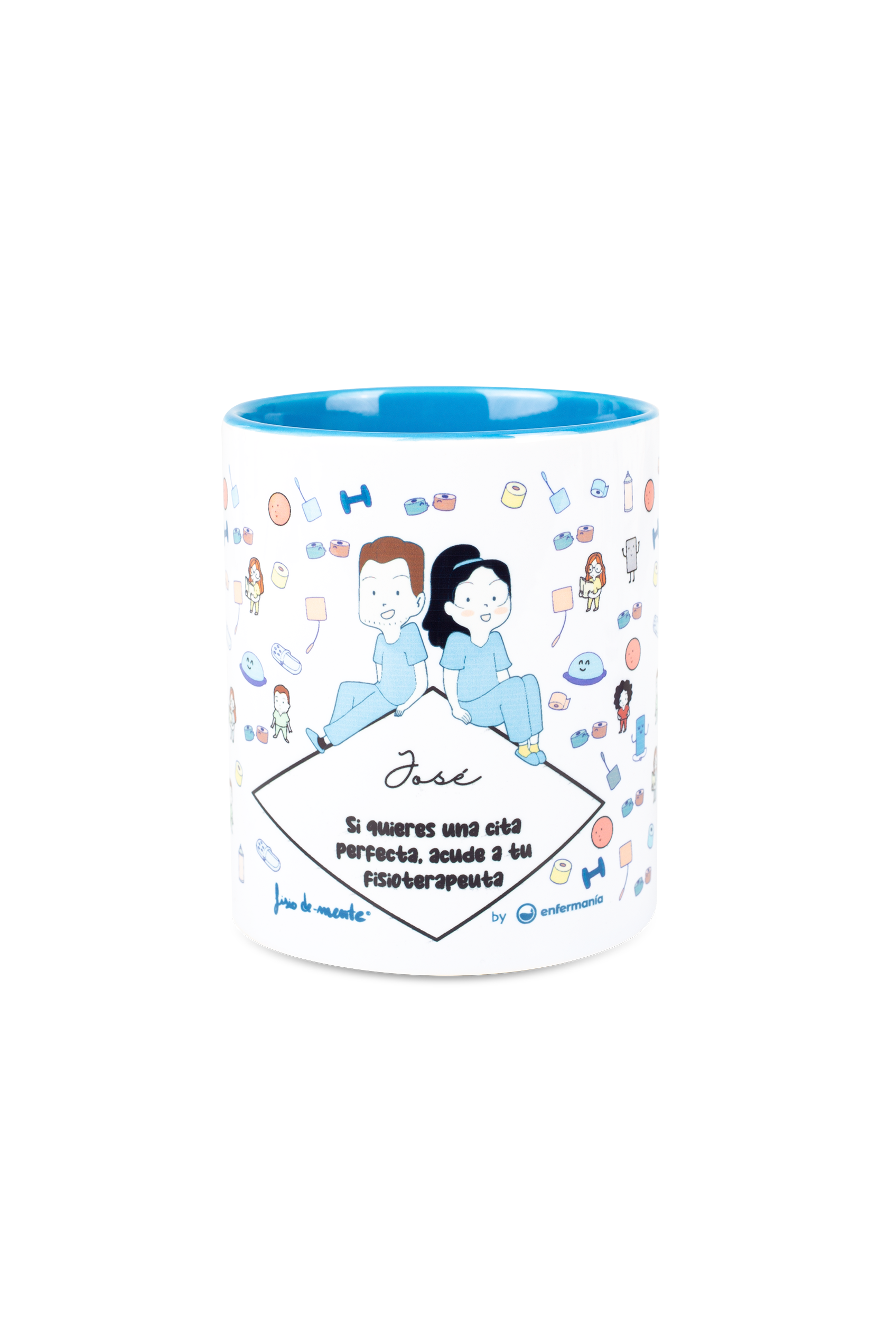 Enfermania Regalos Fisio tasse céramique bleue 350ml