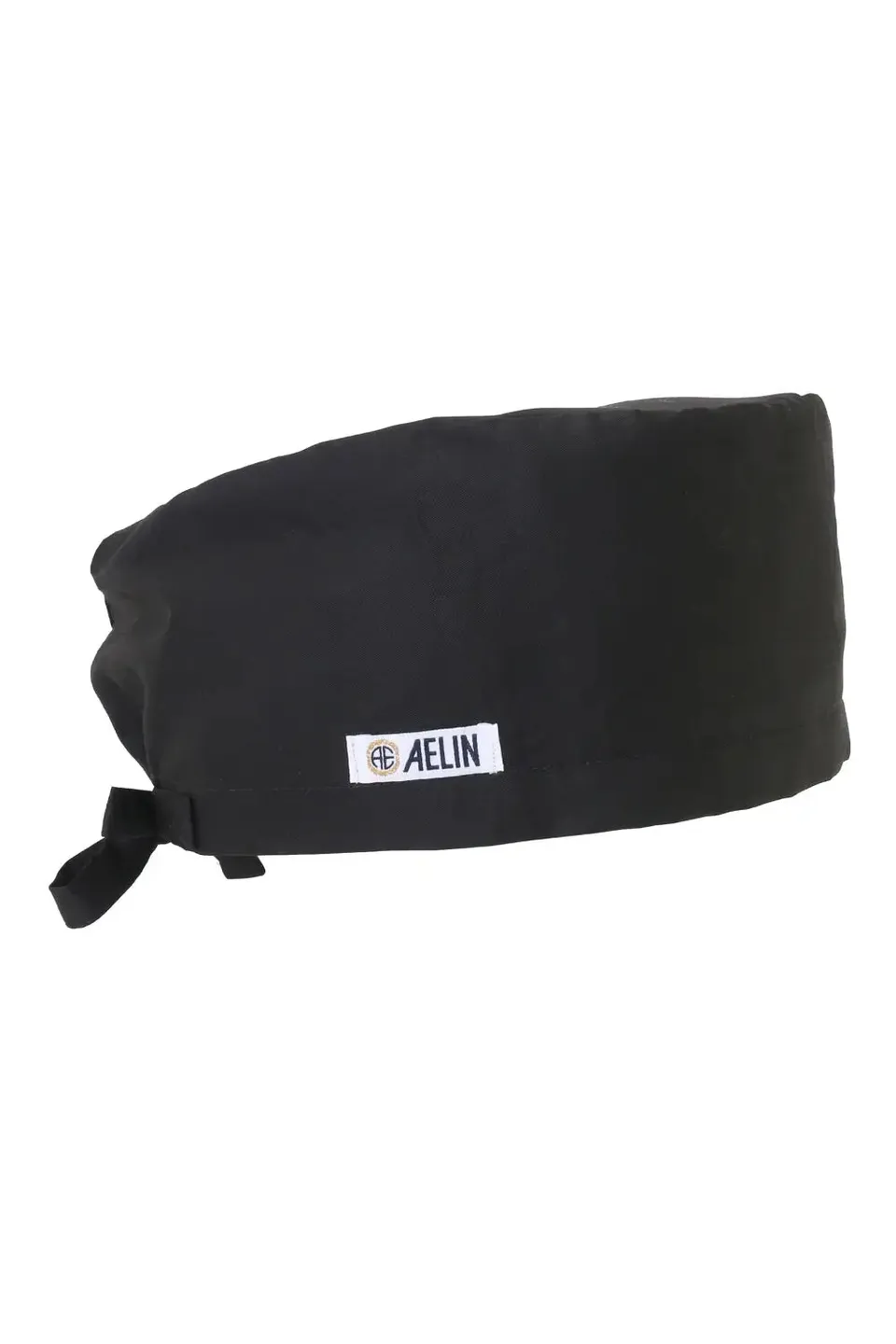 Aelin Paris Calot Médical Noir Couvrant Coton