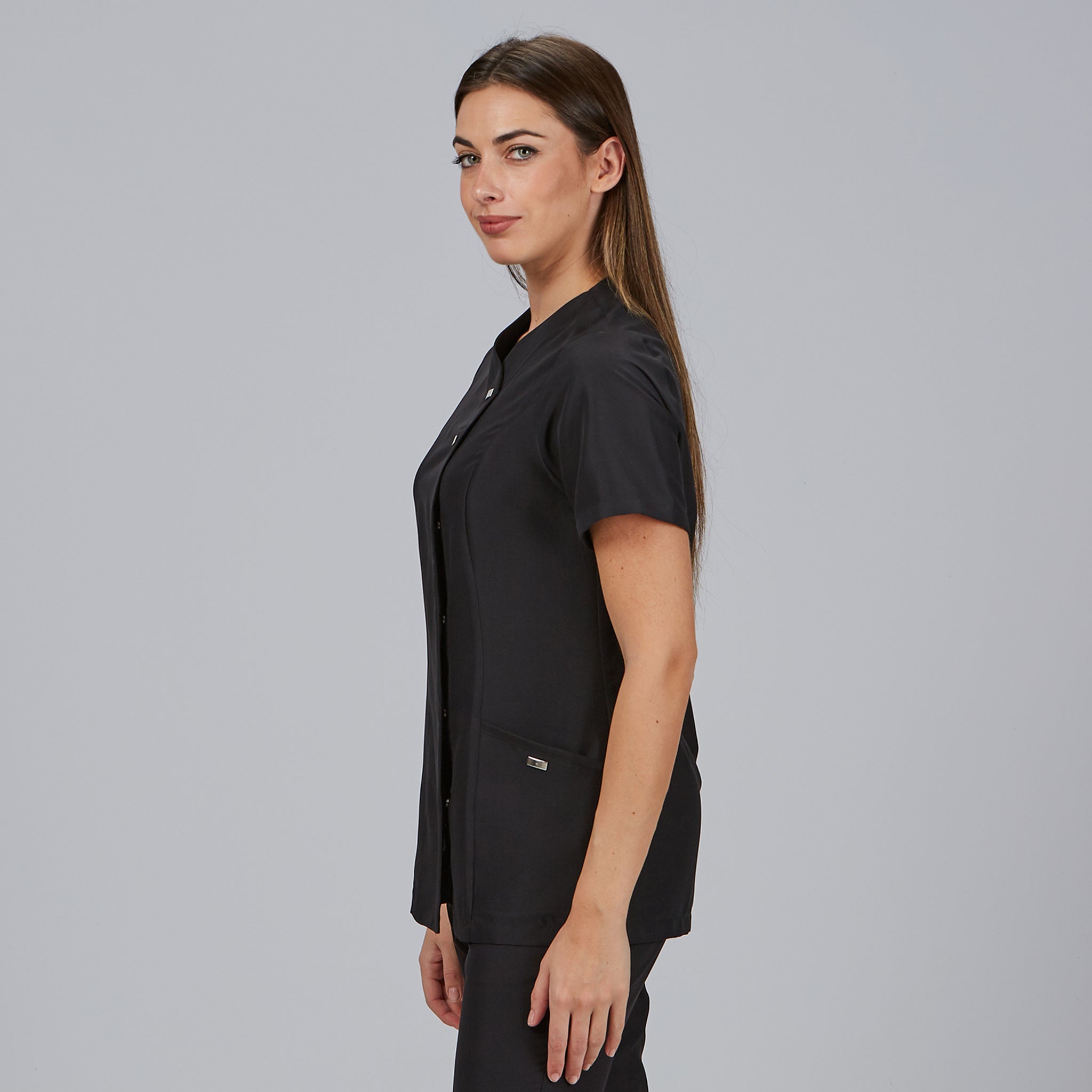 Gary's Elena blouse médicale noir manches courtes