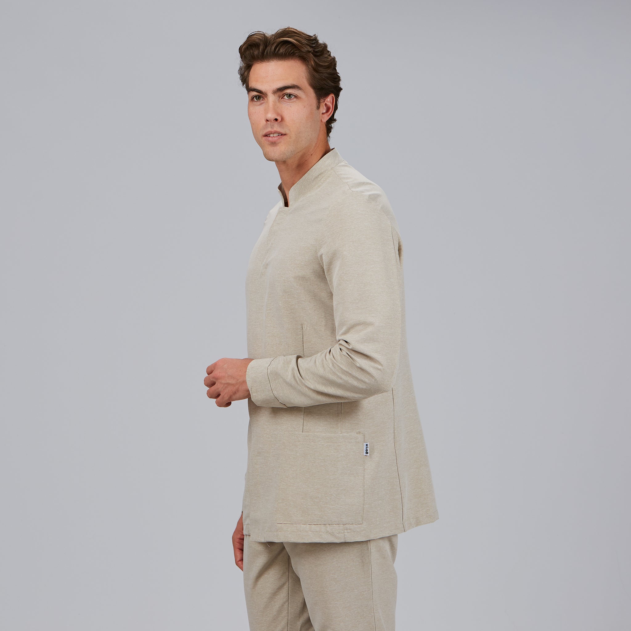 Gary's Eric Jasper blouse médicale homme manches longues sable