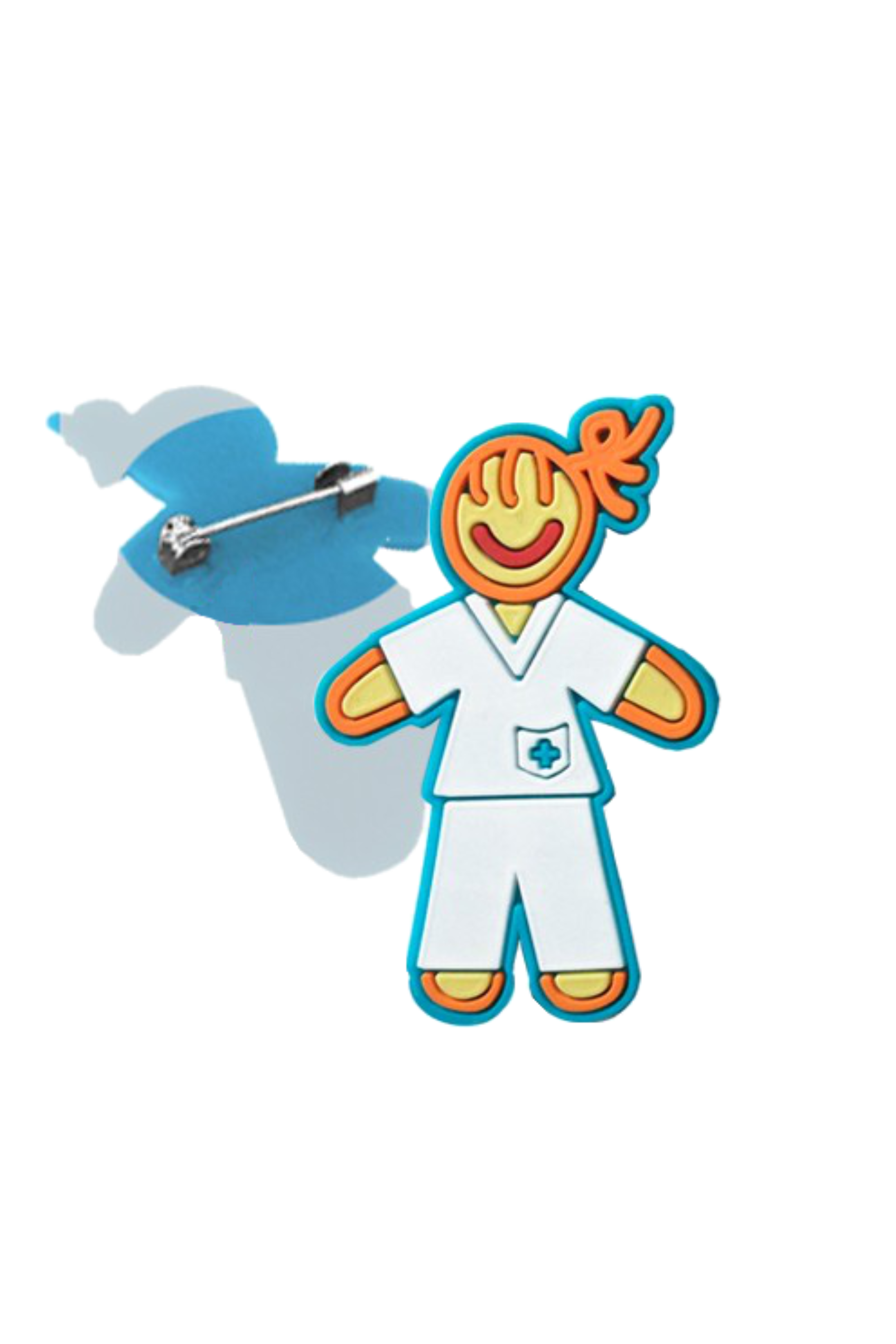 Enfermania Regalos broche infirmière blanche gomme 5 cm