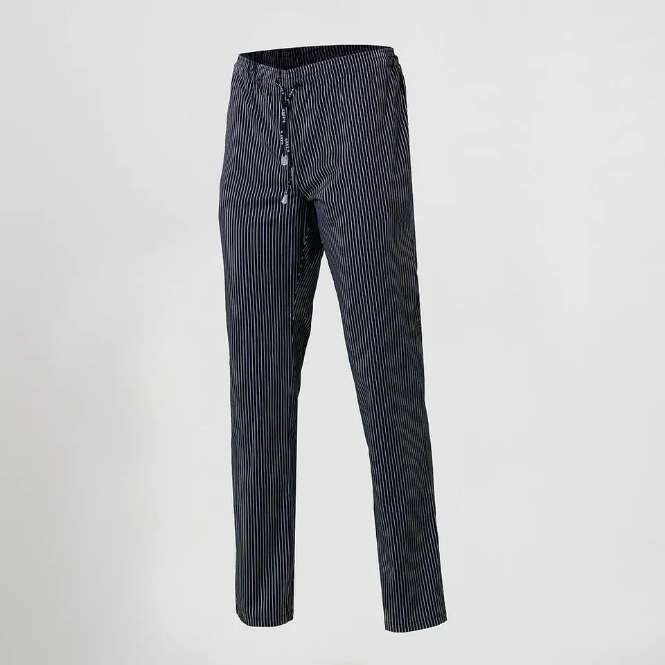 Gary's Pantalon cuisine unisexe rayé coton élastique