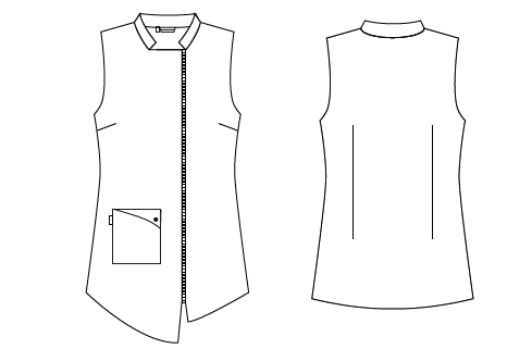 GARY'S Pekin Blouse Femme sans manches noire