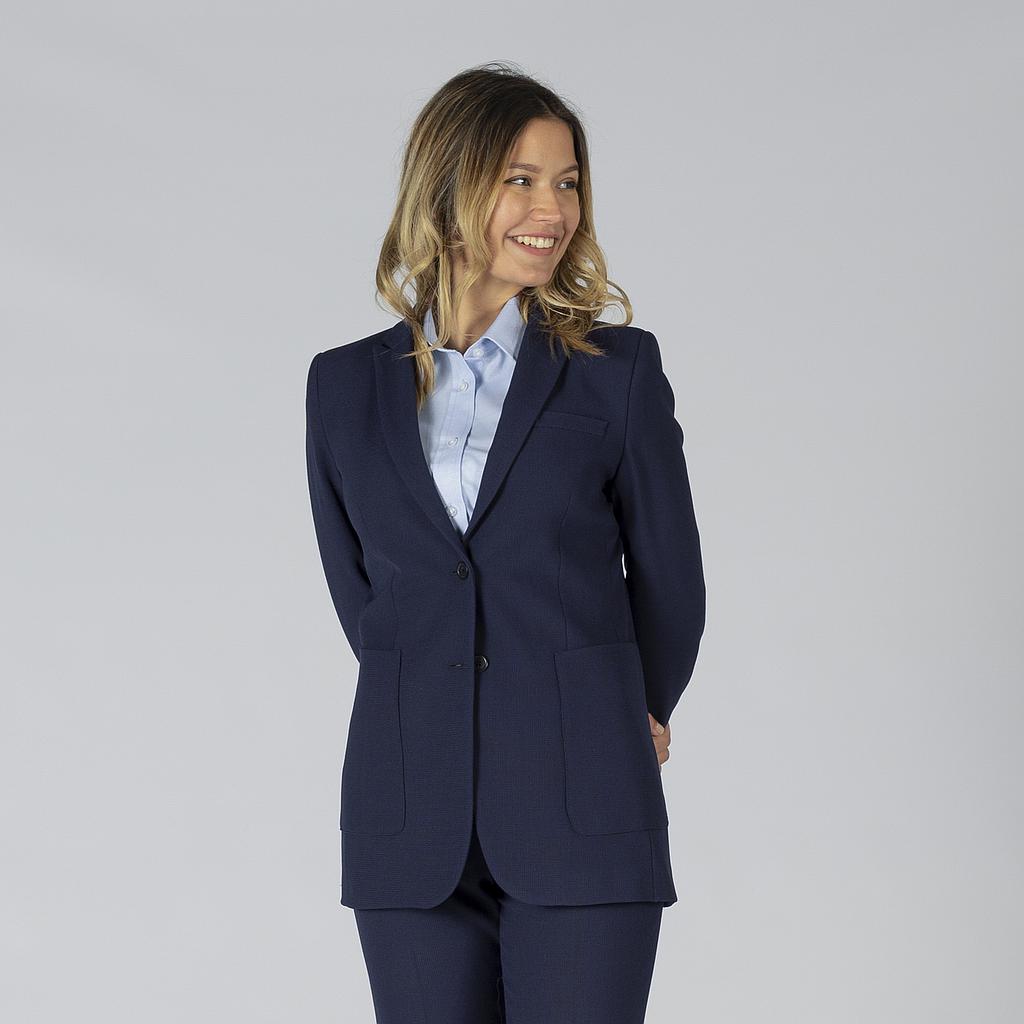 GARY'S Welfare Blazer veste tailleur femme marine laine stretch