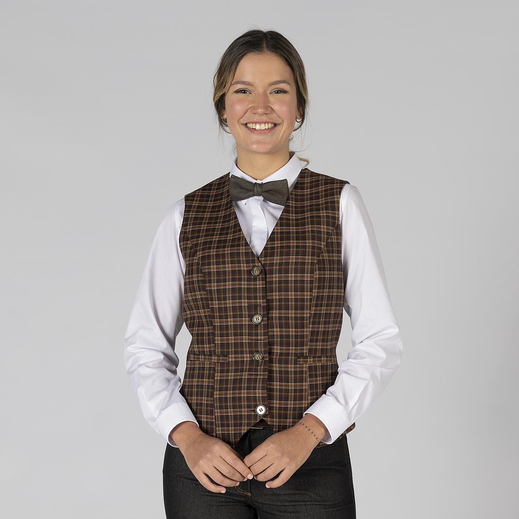 GARY'S Welsh gilet femme tailleur marron laine