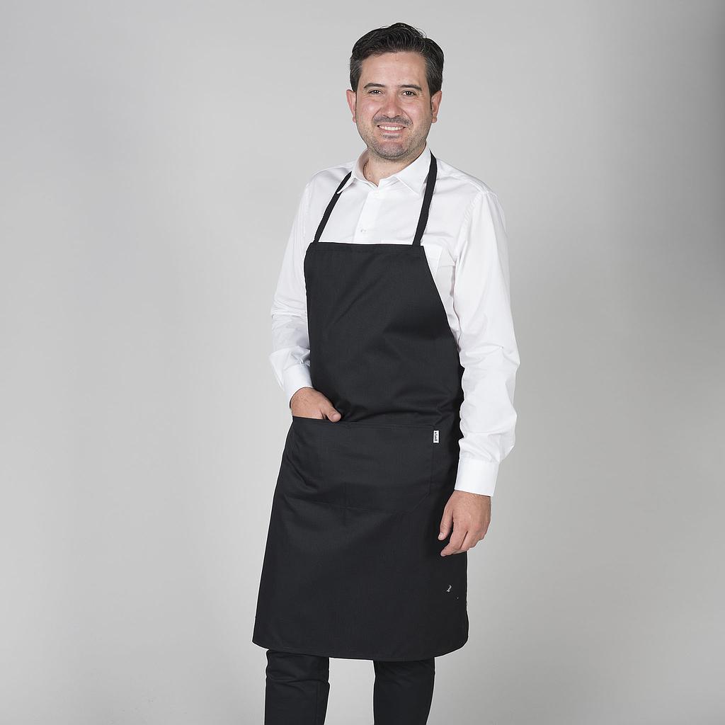 GARY'S Aprons tablier bavette noir 90x75 cm poche