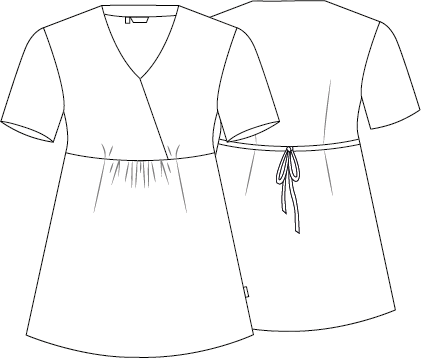 GARY'S Maternity Piqué blouse médicale noire
