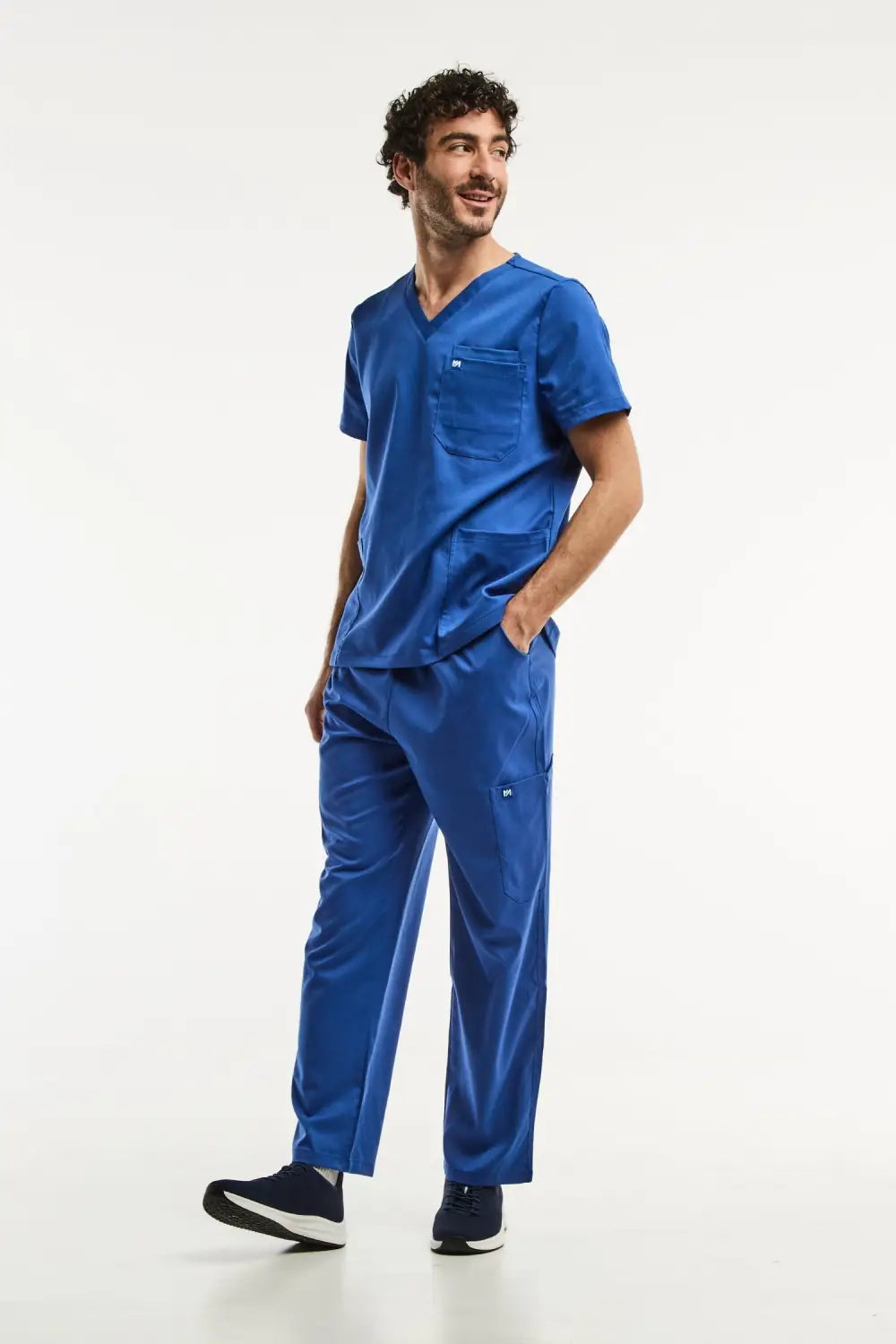 Aelin LUCA Tenue médicale Homme Bleu Roi - Ensemble tunique pantalon